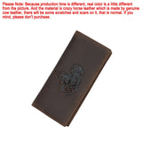 ロイヤルバガーヴィンテージ財布男性用本物の牛革大容量カードホルダークレイジーホースレザーシンプルなクラッチ財布 1462 