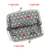 Royal Bagger Coin Purses for Women, Fashion Kiss Lock Change Pouch, Double Clip Key Card Storage Bag 1858