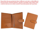 Royal Bagger Travel Passport Holder for Women Men Genuine Cow Leather Fashion Wallet Purse Large Capacity Card Holders 1479