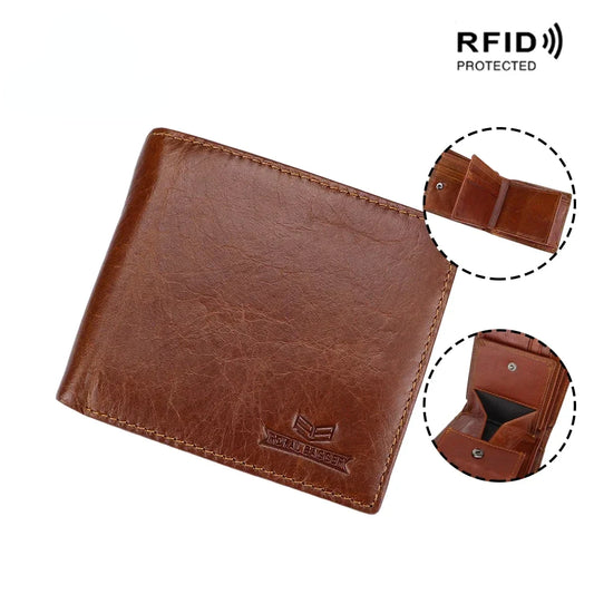 ロイヤルバガー RFID ブロッキングショート財布本物の牛革ヴィンテージ小銭入れ大容量男性カードホルダー 1471 